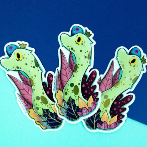 Sticker Doré - Le Diplodocus Vert