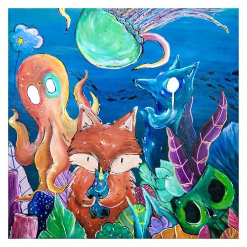 Tirage d'Art - Sous la Rivière Kawa, Les Renardeaux