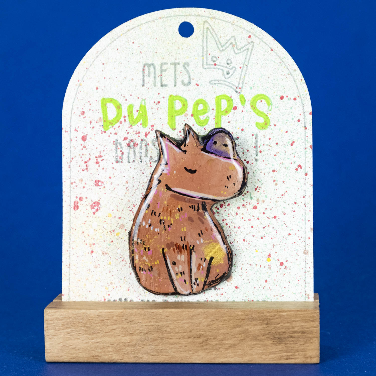 Broche n°187 - Capybara Doré