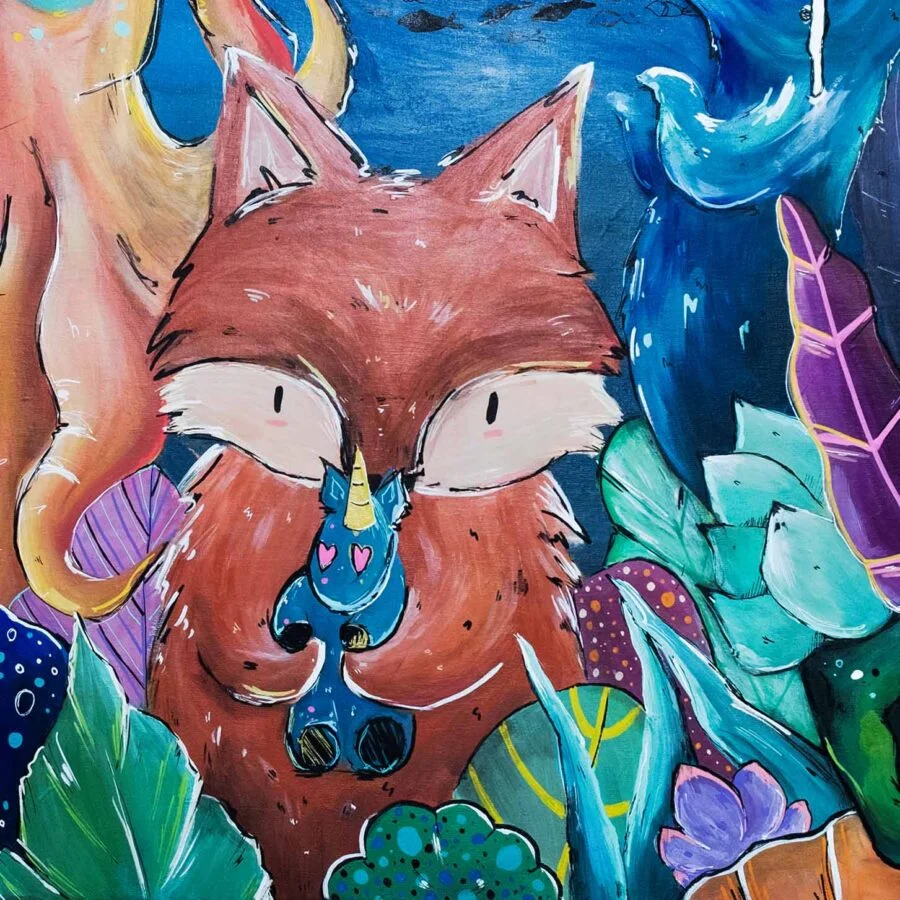 Tirage d'Art - Sous la Rivière Kawa, Les Renardeaux – Image 3