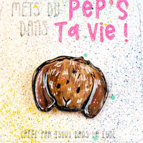 Broche n°124 - Lapin Brun