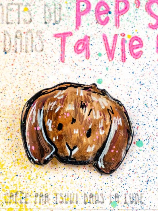 Broche n°124 - Lapin Brun