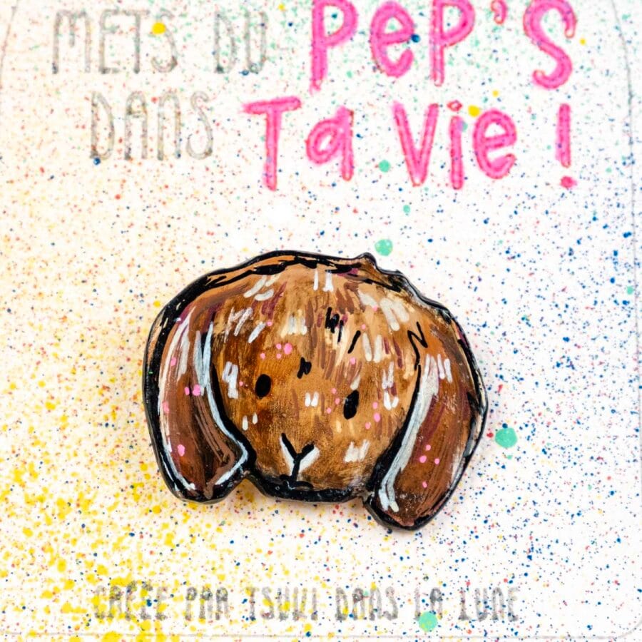 Broche n°124 - Lapin Brun