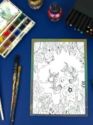 5 cartes à colorier ! (Format A5)