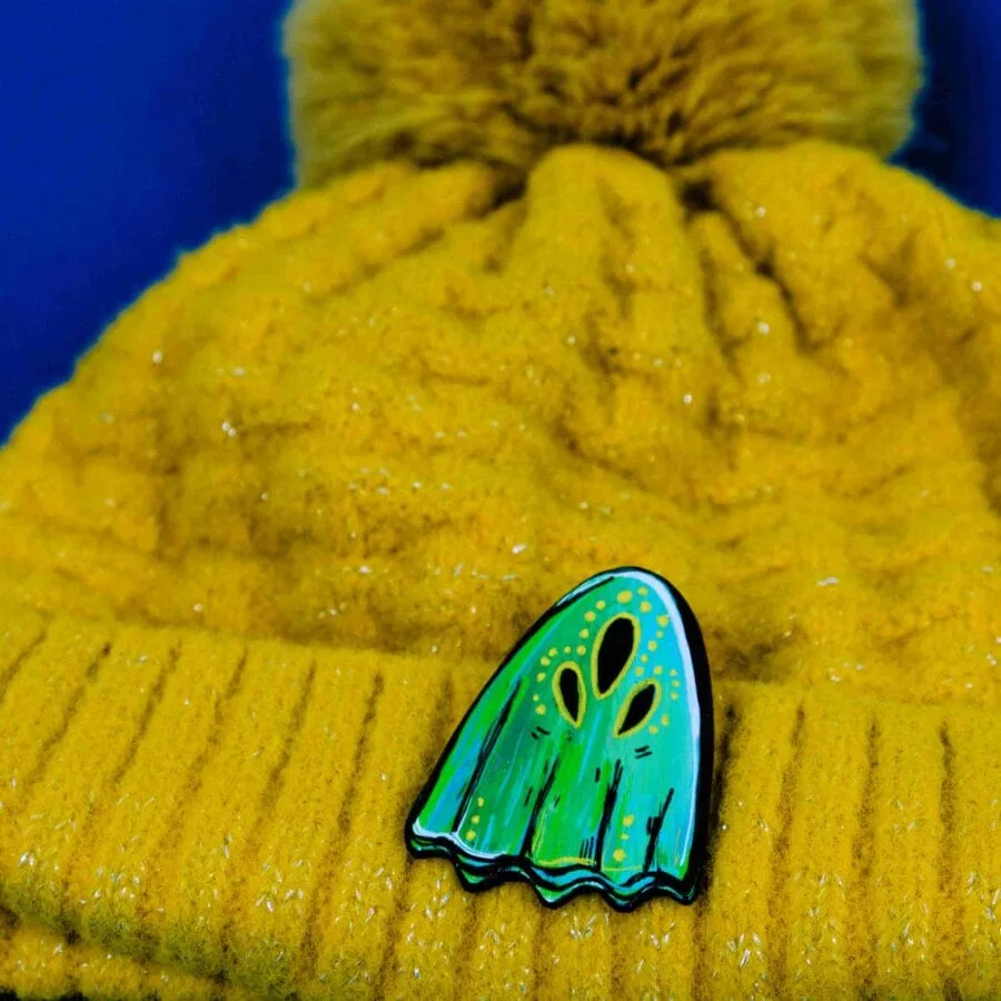 Broche n°111 - Fantôme Alien Vert