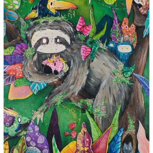 Tirage d'Art - Yasumi le Paresseux Endormi