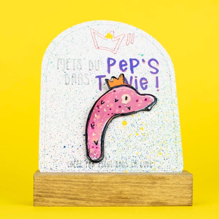Broche n°136 - Diplodocus Rose