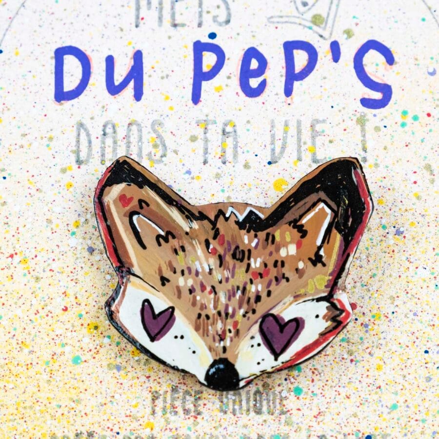 Broche n°178 - Renard Love Rouge – Image 2