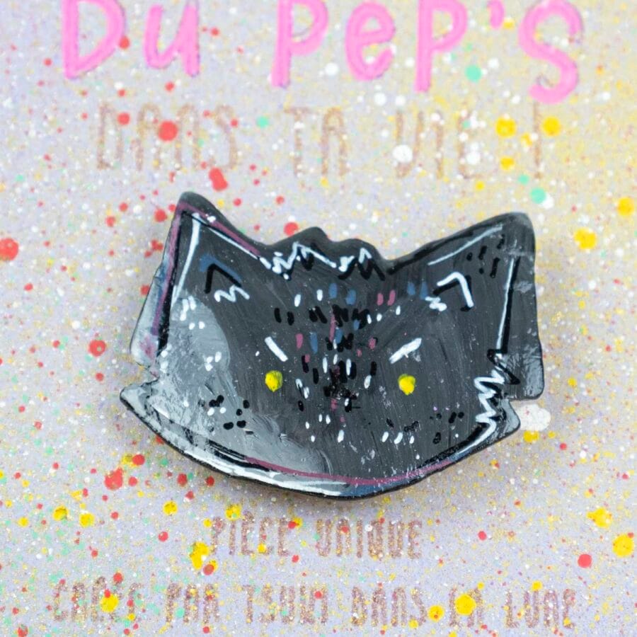 Broche n°176 - Chat Noir Vénère – Image 2