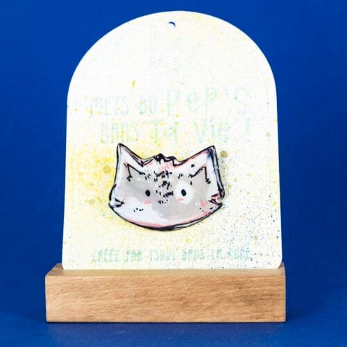 Broche n°156 - Chat Blanc