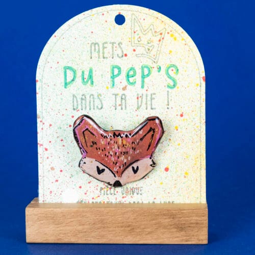 Broche n°183 - Renard Love Noir