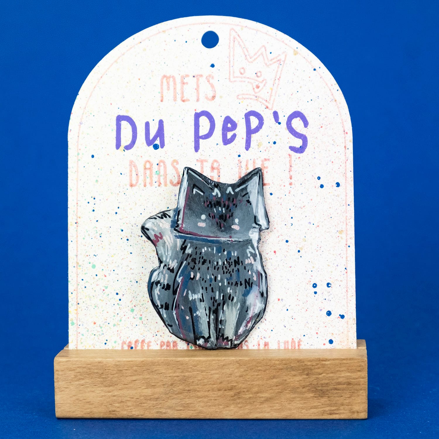 Broche n°175 - Chat Assis Noir