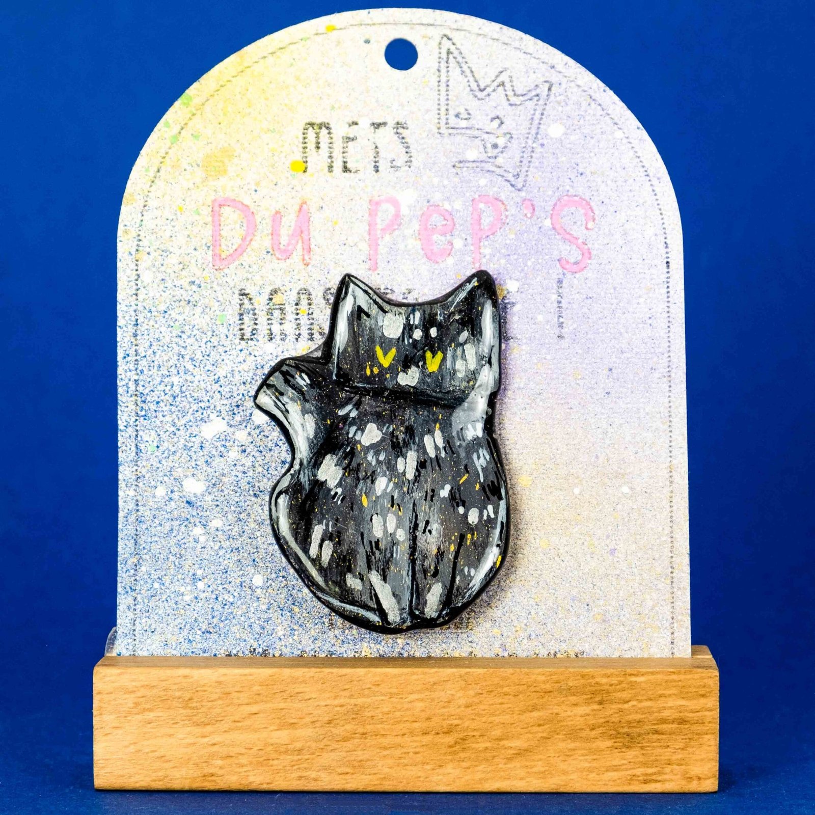 Broche n°238 - Chat Assis Noir