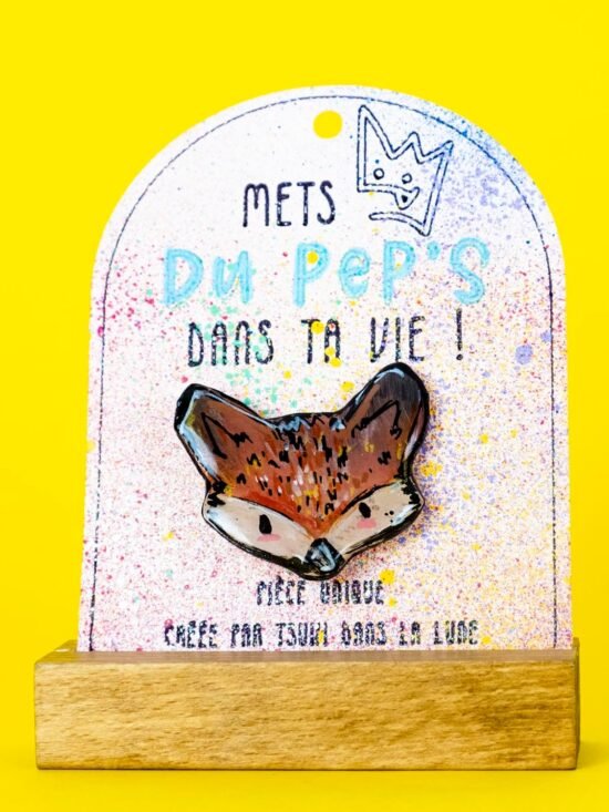 Broche n°195 - Renard foncé