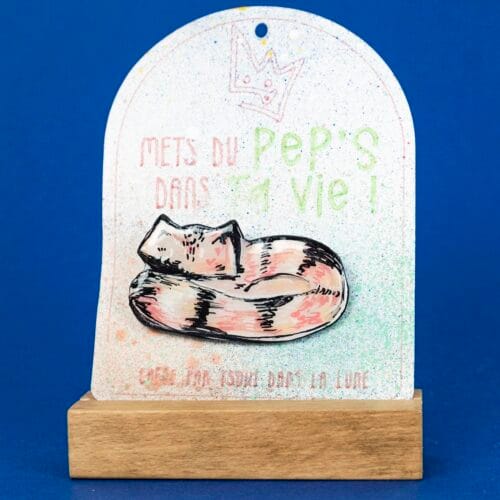 Broche n°164 - Chat Allongé Blanc