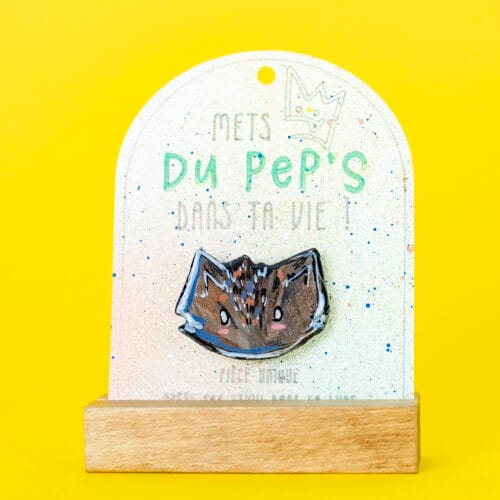 Broche n°201 - Chat tricolore