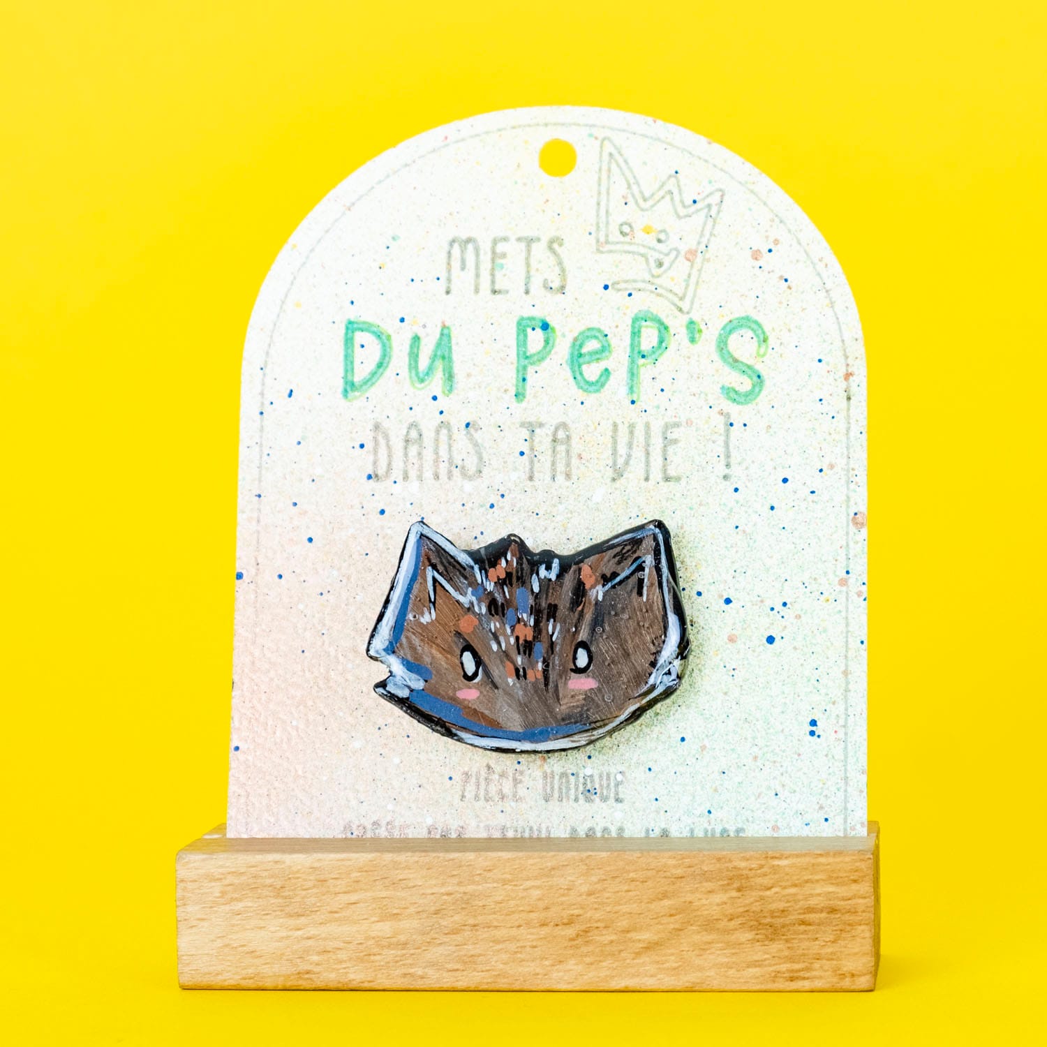 Broche n°201 - Chat tricolore