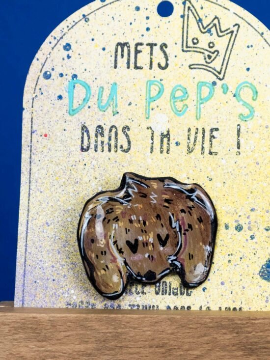 Broche n°222 - Chien clair coeur