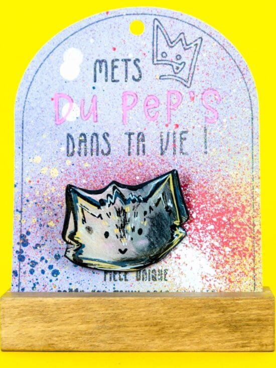 Broche n°216 - Chat Noir & Blanc