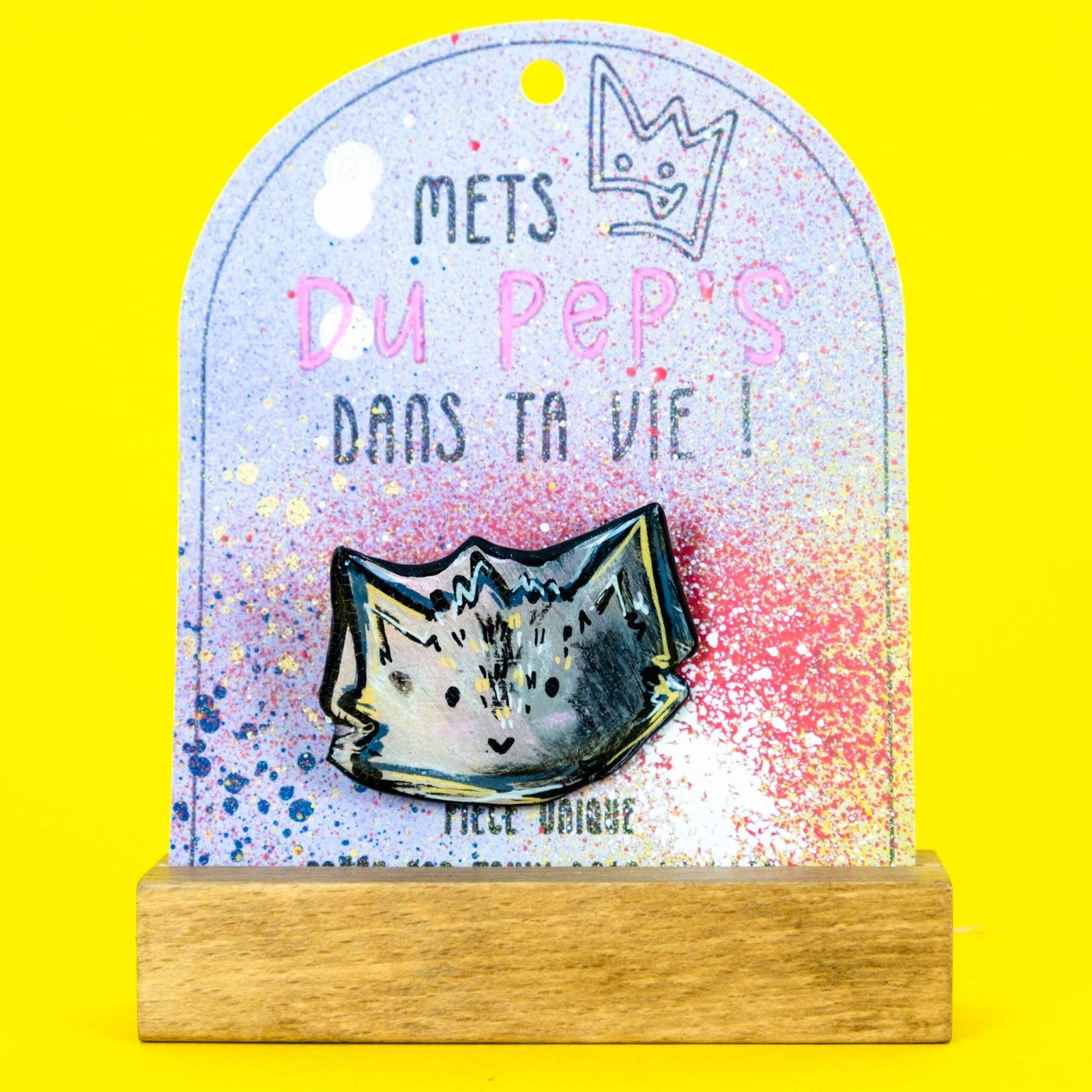 Broche n°216 - Chat Noir & Blanc
